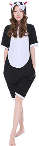 kxry Unisex Adult Summer Pajamas Onesie Homewear Cartoon Cosplay (Small, Devil)