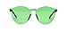 GAMT Rimless Tinted Transparent Sunglasses Futuristic Colorful Designer Glasses (Green, 60)