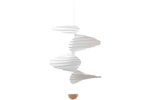 FLENSTED MOBILES Airflow 24 Hanging Mobile - 18 Inches Plastic and Wood Ball - Handmade in Denmark by Flensted
