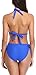 Eomenie One Piece Swimsuits for Women Cutout Tie Back and Side Monokini Halter Bathing Suits Plunge Slimming Swimwear Royal Blue