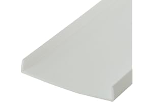 Outwater Plastics White 2'' Styrene Plastic U-Channel/C-Channel 36 Inch Lengths (Pack of 4)