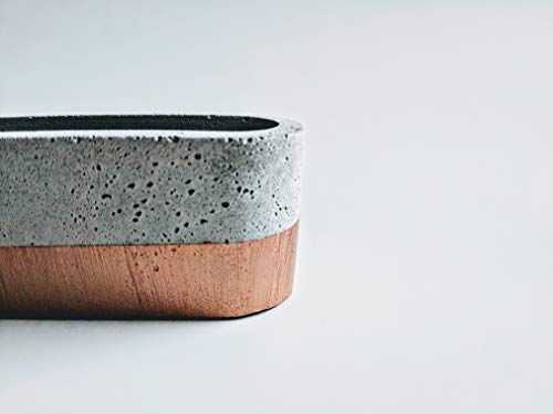 Rose Gold Concrete Cement Minimalist Business Card Holder