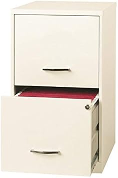 Amazon Com Space Solutions 18 2 Drawer Metal File Cabinet Pearl White Office Products