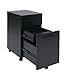 OSP Designs Pro-Line II PRD3085-BLK Prado Mobile File in with Hidden Drawer and Castors, Black