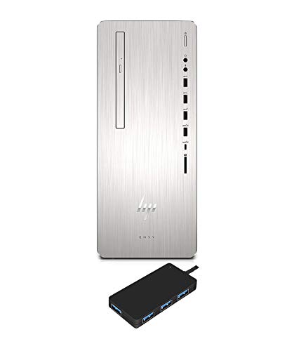 HP Envy 795qd Premium Desktop Workstation PC (Intel 8th Gen Coffee Lake i7-8700 6-core, 32GB RAM, 1TB HDD + 256GB SSD, WiFi, Bluetooth, DVD-Writer, Win 10 Pro)