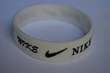 Nike NK1 Baller Band Silicone Rubber Basketball Baseball Football Running Wristband Bracelet (White)