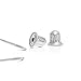 14k White Gold Solitaire Round Cubic Zirconia CZ Stud Earrings in Secure Screw-backs (6mm)…
