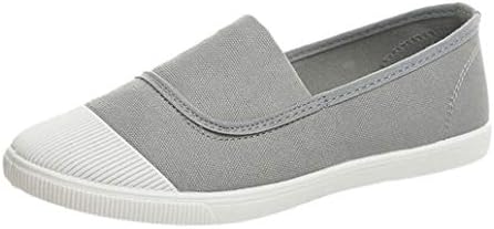 Classics Canvas Shoes for Women Round Toe Casual Flats Loafers Ladies Slip on Espadrille Walking Sneaker Shoes Sopzxclim