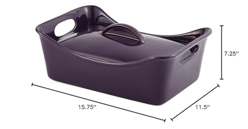 Rachael Ray Stoneware Rectangular Covered Casserole