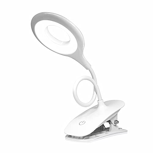 Reading Light Clip Lamp, Juhefa Rechargeable Book Light for Bed