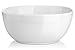 DOWAN 3-Packs Porcelain Serving/Salad Bowls, 2.4 Quart White Fine Large Soup Bowl