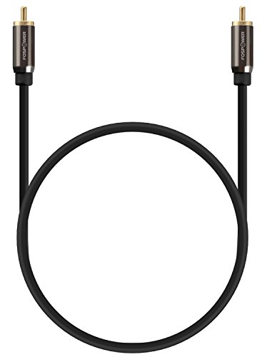 image for FosPower (3 Feet) Digital Coaxial Audio Cable [24 K Gold Plated Connec