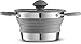 Gourmia GCP9935 1 Liter Collapsible Pot – Stainless Steel, Silicone and Glass Lid – for Gas and Electric Stove Cooking – Great for RV, Outdoors, Hiking, Camping, Traveling - BPA Free