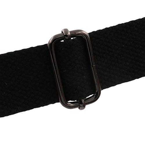 BIKICOCO Metal Slide Adjuster Buckle Tri Glide with Movable Center Bar Non Welded 1.25 x 0.6 Inch Gunmetal Pack of 10