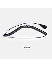 Polycom, audífono de diadema para teléfono IP con cable de desconexión rápida RJ9 para centro de llamadas