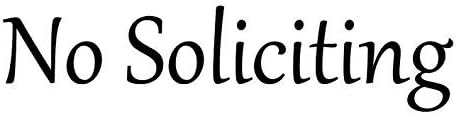 No Soliciting Vinyl, No Solicitation Sign, Front Door Decal, Custom Door Vinyl, Personalized Door Vinyl, No Thank You Sign, Not Interested