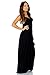 Simply Ravishing Casual Maxi Boho Harem Spaghetti Strap Dress, 2X, Black