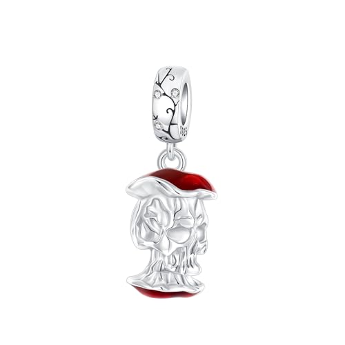 BIZK 925 Sterling Silver Charm Fits Bracelets and Necklaces Charms for Women Fashion Jewelry for Women, Lover, Mother and Friend (Apple Skull) at Amazon