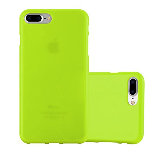 Cadorabo Case Works with Apple iPhone 8 Plus/iPhone 7 Plus/iPhone 7S Plus in Jelly Green – Shockproof and Scratch Resistant TPU Silicone Cover – Ultra Slim Protective Gel Shell Bumper Back Skin