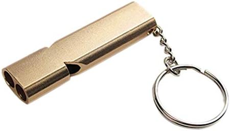 CHASIROMA Emergency Whistles High Pitch Double Tubes Survival Whistle with Keychain for Camping Hiking Spots Dog Parrot Training