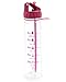 Motivational Bottle 30oz Fitness Workout Sports Water Bottle with Unique Timeline | Measurements | Goal Marked Times For Measuring Your Daily Water Intake, BPA Free Non-toxic Tritan (pink)