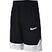 Nike Boy's Icon Basketball Shorts, Boy's Athletic Shorts with Side Pockets, Black/White/White, M