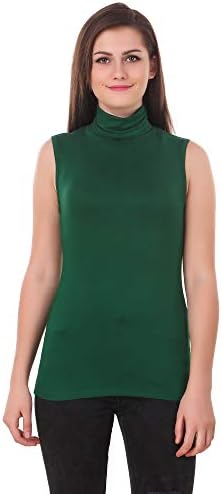 LE BOURGEOIS Women's high Neck Sleeveless top