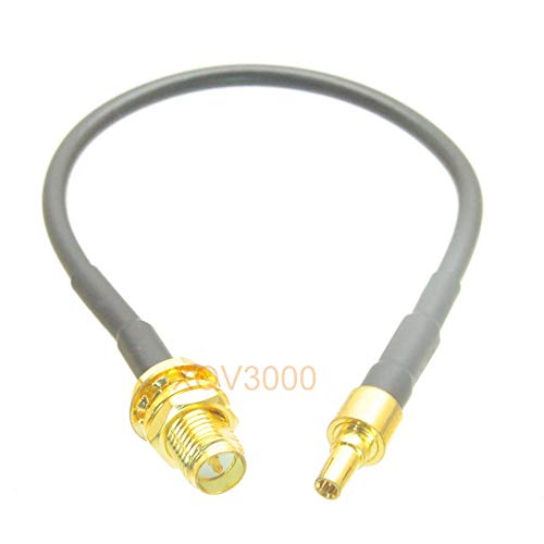 Gimax RG174 6inch RF pigtail CRC9 male plug pin to RPSMA female bulkhead Cable jumper for huawei 3G modem E176G E156G