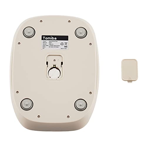 Tomiba Food Kitchen Scale Measures in Grams and Ounces for Cooking Baking Keto and Meal Prep EK6011 Cream