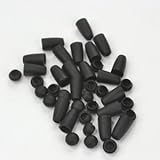 Bluecell 20 Pcs Plastic Black Color Detachable Cap Cord Locks Stop End for Lanyard Backpack Clothing