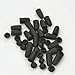 Bluecell 20 Pcs Plastic Black Color Detachable Cap Cord Locks Stop End for Lanyard Backpack Clothing