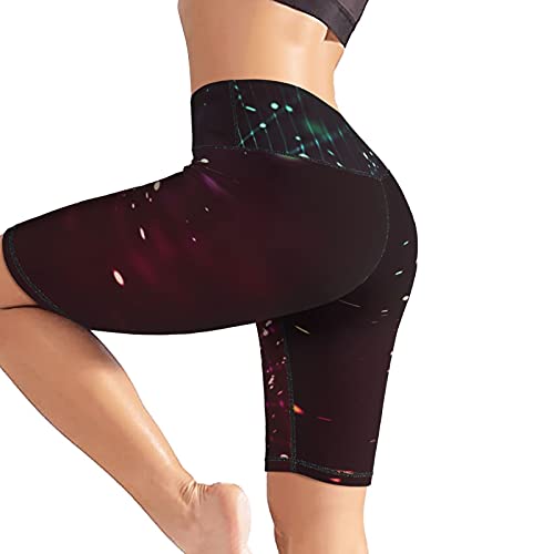 Inaayayi Hoge taille Yoga Shorts Neon Grid Lines Creative Art vrouwen Biker Shorts Tummy Control Fitness Atletische… - Image 6