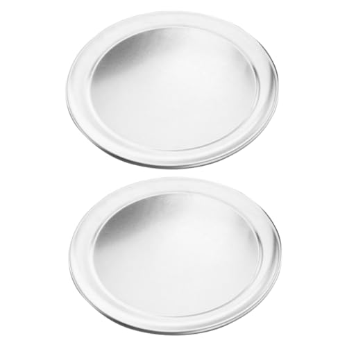 balacoo 2pcs Round Pizza Pan Aluminum Tins Wide Rim Nonstick Pizza Baking Sheet for Kitchen Oven Home