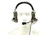 Newest camouflage headp Comtac II Tactical Headset Noise Reduction Electronic Sound Pickup Safety Ear Muffs with Microphone