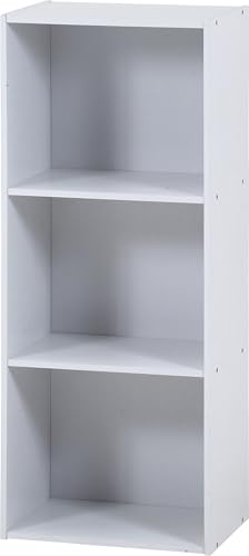 不二貿易 カラーボックス 本棚 収納ボックス 3段 A4対応 幅41.8×奥行29×高さ102cm ホワイト 43861