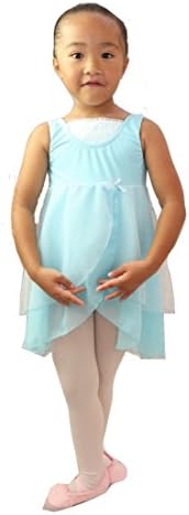 Ballet Sayori Girls' Blue Princess Lycra Leotard with Lame Tulle Skirt Made in Japan Elsa