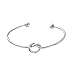 SENFAI Simple Love Knot Bangle Bracelet Bridesmaid Jewelry Set or Single (Silver copper bracelet)