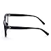 ZUVGEES Retro Style Square Reading Glass Big Eyeglass Frames Large lens 50mm (Black, 3.00)