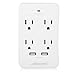 Maxxima 4 Outlet Dual USB Adaptor Plug Grounded 3.1A Port 800 Joules Surge Protector
