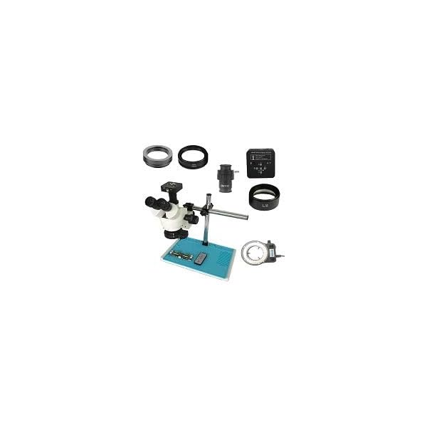 KANJJ-YU Trinokular-Stereo-Mikroskop, 3,5 x 7 x 45 x 90 x Simul-Fokal, 34 MP, HDMI, digital, USB-Mikroskop-Kamera, LED…
