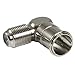 Coaxial Type F (Female to Male) Push-On Right Angle Adapter