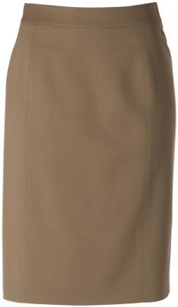 woolmaster Women's Seasonless Wool Pencil Skirt 8 Dark Camel