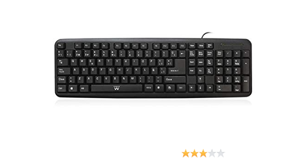 Ewent EW3109 - Teclado Slim USB, Negro