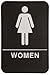 Women Restroom Sign Black/White - ADA Compliant (1)
