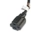 FIRMERST 1875W Flat Plug 1 Foot Extension Cord 14 AWG 15A Black, 3 Packs
