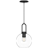 Alora Mood PD601608MBCL Soji Pendant, Clear Glass/Matte Black