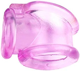 Soft Silicone Lock Sleeve Ring for Men,Premium Stretchy Longer Harder Stronger Men Purple