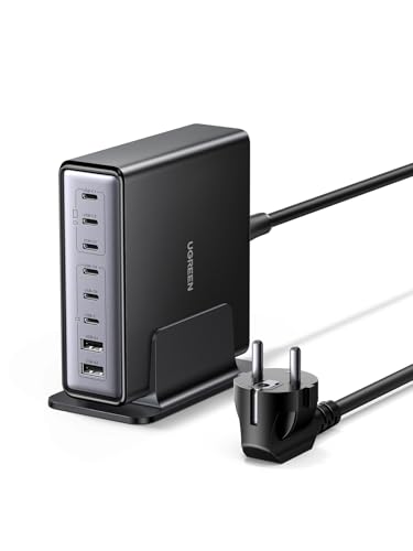 UGREEN USB C Ladegerät 200W, 8-Port Desktop Ladestation,100W Laptop Charger