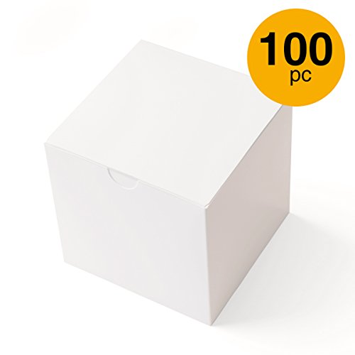 Mesha® white boxes 100 pack 3x3x3 inches, white cardbo…