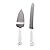 Zehui The Wedding Resin Cake Knife Shovels Carved Interlocking Hearts Design
